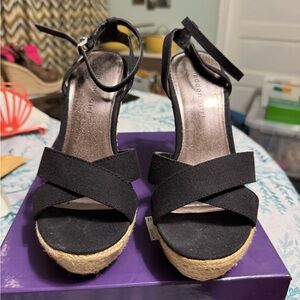 Madden Girl Black Espadrille Wedges